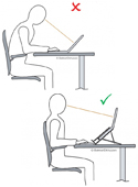 Ergo-Q Stands: Elevation Reduces Neck Bend