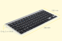 M-board 870 Keyboard - Dimensions