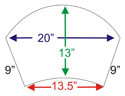 EZ-RYZE ARC Foot Rest - Foot Platform Dimensions