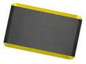 MATAR Anti-Fatigue Mat: Black with Yellow Safety Stripes