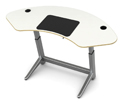 Locus Sphere Desk in Glacier White Melamine