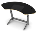 Locus Sphere Desk in Matte Black  Melamine