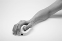 Proper handling - forearm resting on surface