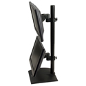 Flat Panel Stand with Pivot and Tilt - side view, same direction