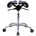 Kanewell Twin Adjustable Saddle Stool - Rear View