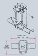 Swivel CPU Holder - dimensions