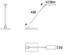 Luxo TEREA Freestanding Task Light - Spec Drawing