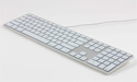 Matias RGB Backlit Wired Aluminum Keyboard - Silver Mac Model