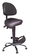 EQUSIT Sit-Stand Saddle Seat with Folding Footrest and Base - Model 83016