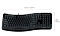 Comfort Curve 3000 Keyboard - dimensions