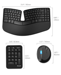 Microsoft Sculpt Ergonomic Desktop - Size Specs